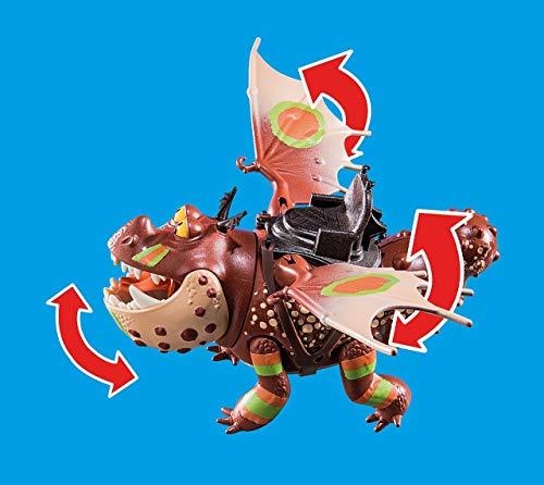 PLAYMOBIL DreamWorks Dragons 70729 Dragon Racing: Barrilete y Patapez, A partir de 4 años