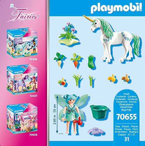 PLAYMOBIL Fairies 70655 - Unicornio con Hada, a Partir de 4 años