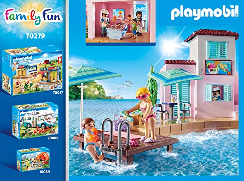 PLAYMOBIL Family Fun 70279 Heladería en el Puerto, A Partir de 4 años