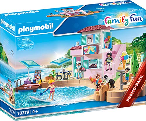 PLAYMOBIL Family Fun 70279 Heladería en el Puerto, A Partir de 4 años