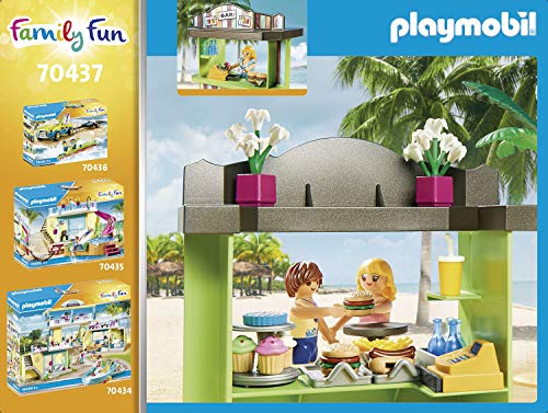 Playmobil - Family Fun Conjunto de Figuritas, Snack Bar, Multicolor (70437)