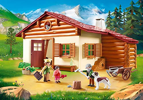 PLAYMOBIL® Heidi Juego de 6 Piezas 70253 70254 70255 70256 70257 70258 Heidi en la Cabaña de los Alpes + Lago con Heidi + Establo de Cabras + Clase en Dörfli + Tienda Familia Keller + Clara