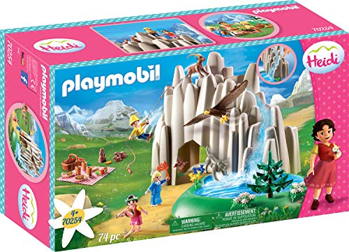 PLAYMOBIL Heidi Lago con Heidi, Pedro y Clara, Incluye Bomba de Agua, A partir de 4 Años (70254)