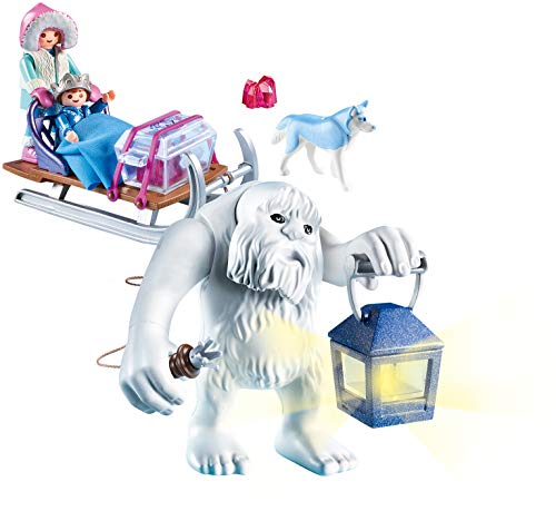 PLAYMOBIL Magic Trol de Nieve con Trineo con Efecto de Luz, A partir de 4 años (9473)