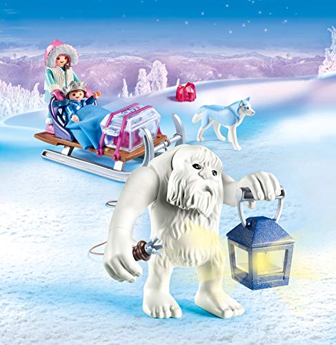 PLAYMOBIL Magic Trol de Nieve con Trineo con Efecto de Luz, A partir de 4 años (9473)