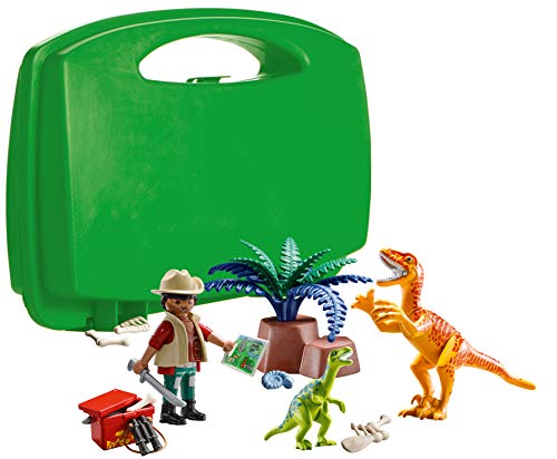 PLAYMOBIL- Maletín Grande Dinosaurios y Explorador, Multicolor (70369)