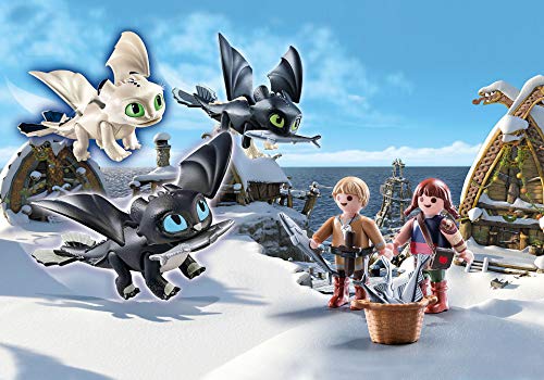 Playmobil Niños Vikingos con bebés dragón - como Entrenar A Tu Dragón 70457