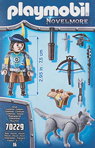 PLAYMOBIL Novelmore 70229 Ballestero con Lobo Novelmore, Para Niños de 4 a 10 Años de Edad