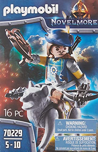 PLAYMOBIL Novelmore 70229 Ballestero con Lobo Novelmore, Para Niños de 4 a 10 Años de Edad