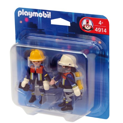 PLAYMOBIL - Pack de 2 Figuras Bomberos (4914)