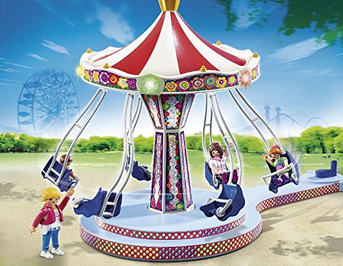 Playmobil Parque de Atracciones - Carrusel con columpios voladores, playset (5548)