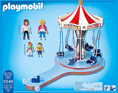 Playmobil Parque de Atracciones - Carrusel con columpios voladores, playset (5548)