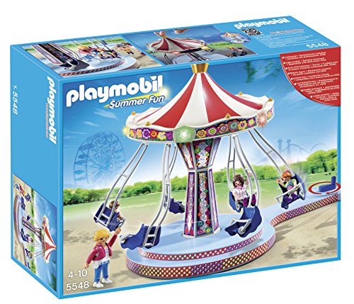 Playmobil Parque de Atracciones - Carrusel con columpios voladores, playset (5548)