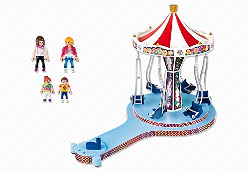 Playmobil Parque de Atracciones - Carrusel con columpios voladores, playset (5548)