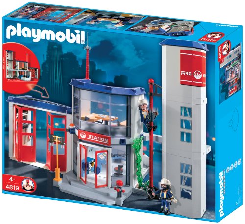 PLAYMOBIL - Parque de Bomberos, Set de Juego (4819)