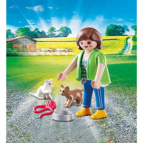 PLAYMOBIL PLAYMO-FRIENDS 70562 Mujer con gatitos, A partir de 4 años