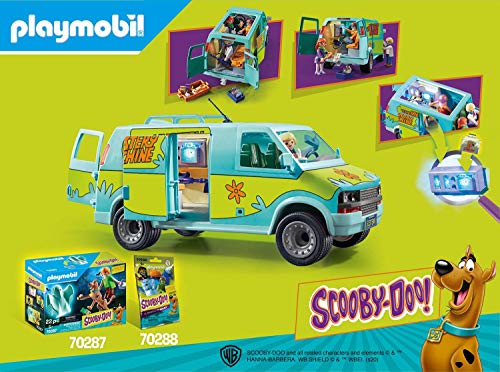 PLAYMOBIL® Scooby DOO! Juego de 2 Piezas 70286 70287 La Máquina del Misterio + Scooby & Shaggy con Fantasma