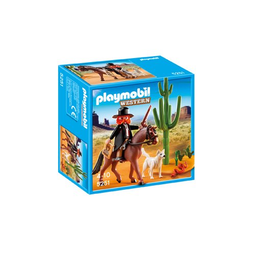 PLAYMOBIL - Sheriff con Caballo, Figuras de Juguete (5251)