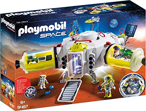 Playmobil Space Estación De Marte, A Partir De 6 Años (9487) , Color/Modelo Surtido + Space 9488 Cohete con Plataforma De Lanzamiento, A Partir De 6 Años