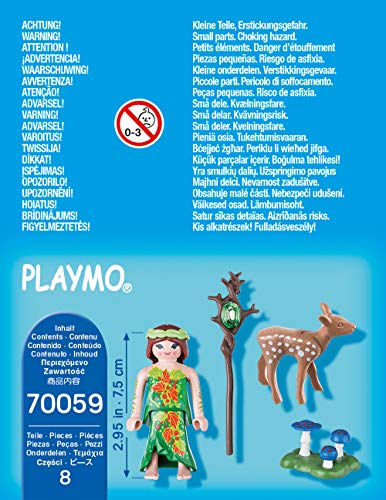 PLAYMOBIL- Special Plus Especial Hada+Cervatillo, Color carbón (70059)