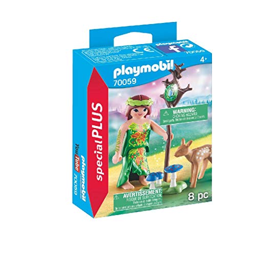 PLAYMOBIL- Special Plus Especial Hada+Cervatillo, Color carbón (70059)