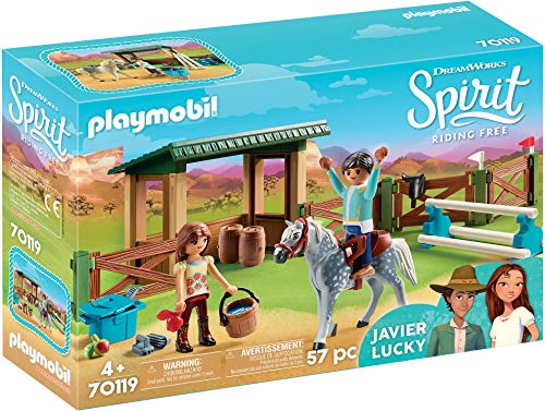 Playmobil Spirit Riding Free, Pista de Equitación con Lucky & Javier