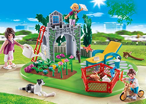 PLAYMOBIL - Super Set Familia Jardín Figuras de Juguete, Color Multicolor, 70010