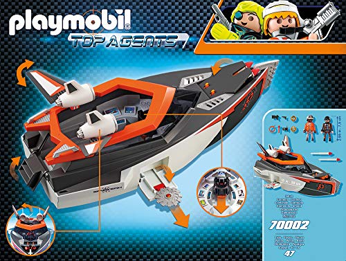 PLAYMOBIL Top Agents Spy Team Turbonave, A partir de 6 años (70002)