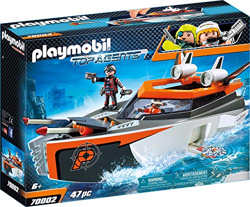 PLAYMOBIL Top Agents Spy Team Turbonave, A partir de 6 años (70002)