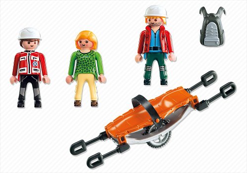 Playmobil Vida en la Montaña - Equipo de Rescate de montaña con Camilla, Playsets de Figuras de Juguete, 20 x 5 x 15 cm, (5430)