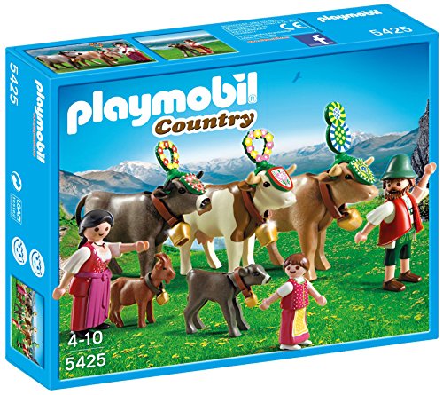 Playmobil Vida en la Montaña - Pastores alpinos con Animales, Juguete Educativo, Multicolor, 25 x 5 x 20 cm, (5425)