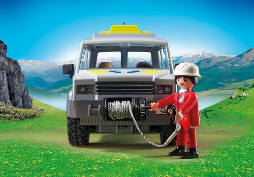 Playmobil Vida en la Montaña - Vehículo de Rescate de montaña, Juguete Educativo, Multicolor, 35 x 12,5 x 20 cm, (5427)