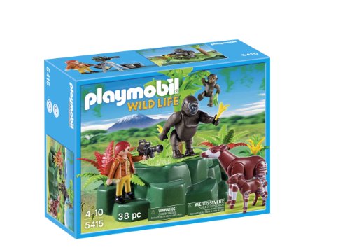 Playmobil Vida Salvaje - Wild Life Gorilas y Okapis con Cámara Playsets de Figuras de jugete (Playmobil 5415)