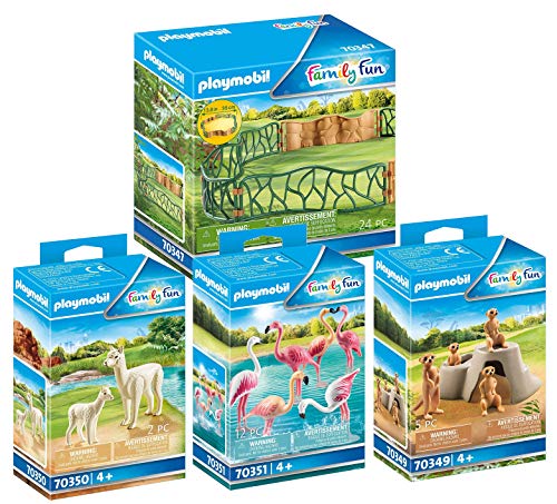 PLAYMOBIL Zoo 70347 70349 70350 70351 - Juego de 4 piezas