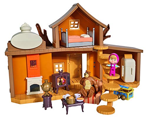 Playset Gran Casa del Oso de Masha y el Oso con 2 figuras y accesorios (Simba 9301032)