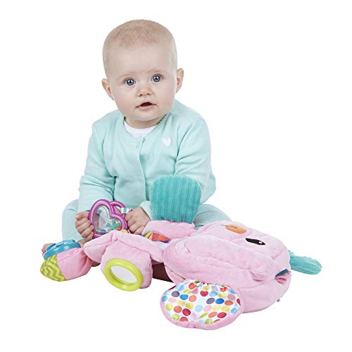 Playskool Fold 'n Go - Juguete de Peluche para bebés de 3 Meses en adelante, diseño de Elefante, Color Rosa