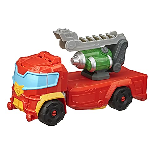 Playskool Heroes Transformers Rescue Bots Academy Rescue Power Hot Shot Converting Toy Robot de Juguete, Figura de acción Coleccionable de 35 cm para niños a Partir de 3 años