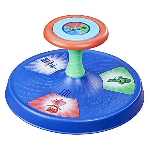 Playskool PJ Masks Sit 'n Spin Musical Classic Spinning Activity Toy for Toddlers Ages 18 Months and Up, Color Multi Colour (Hasbro F2074FF2)