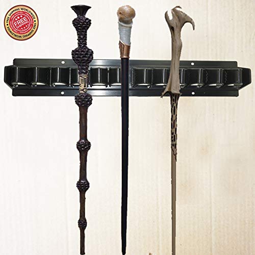 Pmsanzay Soporte Expositor de plástico para 10 – Wand Harry Potter Dumbledore Hermoine Wand Collection Weasley Twins, Wand Stand Display, Wand Holder Decoración (sin Varita)