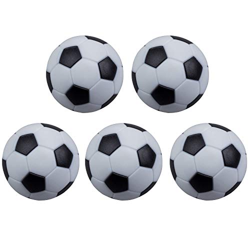 POFET 5pcs Negro Y Blanco De La Mesa De Fútbol De Fútbol De La Resina De Plástico De La Máquina Accesorios De La Máquina