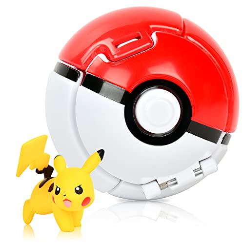 Poké Bolas Figuritas, Figuras Pokéball Toys, Pokeball Juguetes para Celebración de Fiestas Infantiles, Regalo de Cumpleaños.