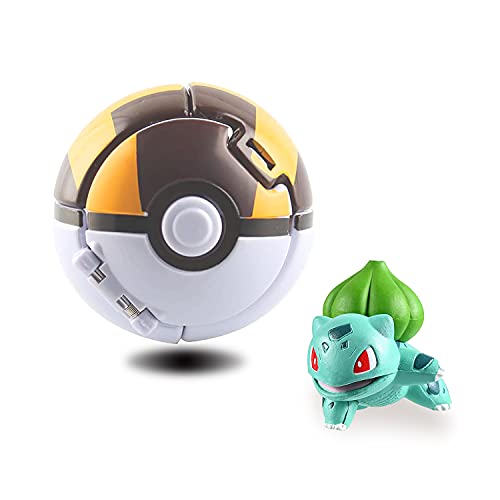 Poké Bolas Pokéball,Pokeball figuritas,Bolas Pokéball,Throw figuritas Ball Toy Set,para Niños y Adultos Fiesta de Regalo (Bulbasaur)