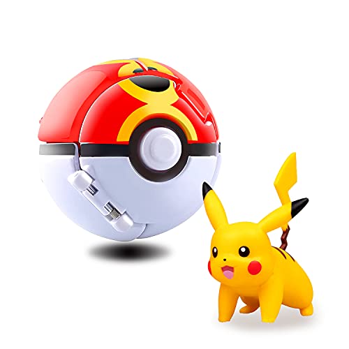 Poké Bolas Pokéball,Pokeball figuritas,Bolas Pokéball,Throw figuritas Ball Toy Set,para Niños y Adultos Fiesta de Regalo (Pikachu Ausführen)