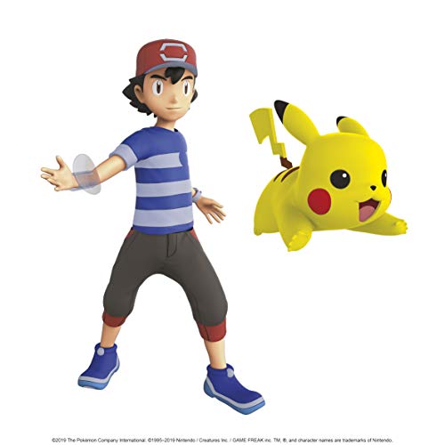 Pokemon 98121 POKÉMON - Figuras de 4,5 Pulgadas (Ash y Pikachu), sin Colores