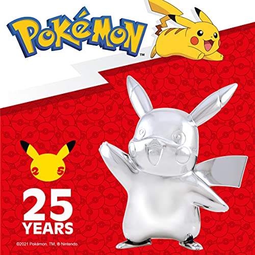 Pokemon- Figura de Pikachu 7,62 cm, Color Plateado (Jazwares PKW2394)