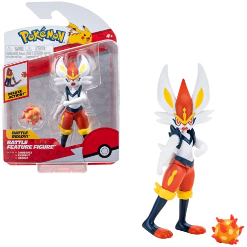 Pokemon Figuras 10-12 cm, Cinderace – Juguetes Pokemon Nueva 2021 – Figuras Pokemon - Licenciado Oficialmente Pokemon Juguetes