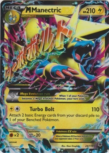 Pokemon - Mega Manectric EX - XY Phantom Forces Card #24/119 (Holo-Foil)