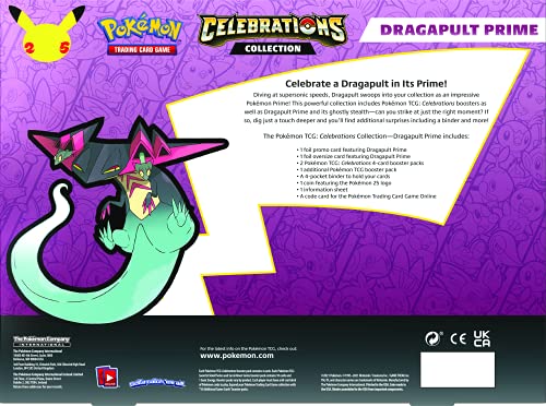 Pokémon USA, Inc. | Pokemon TCG: Celebrations Collection Dragapult Prime | Juego de Cartas | Edad 6 + | 2 Jugadores | Más de 20 Minutos de Tiempo de Juego