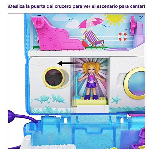 Polly Pocket Cofre Crucero Sweet Sails con muñecas y accesorios, juguete +4 años (Mattel GKJ49)