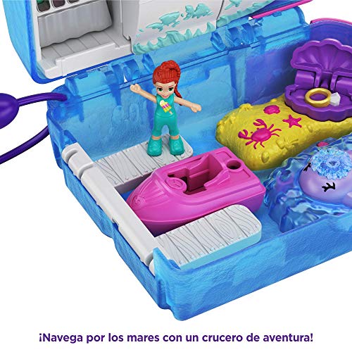 Polly Pocket Cofre Crucero Sweet Sails con muñecas y accesorios, juguete +4 años (Mattel GKJ49)